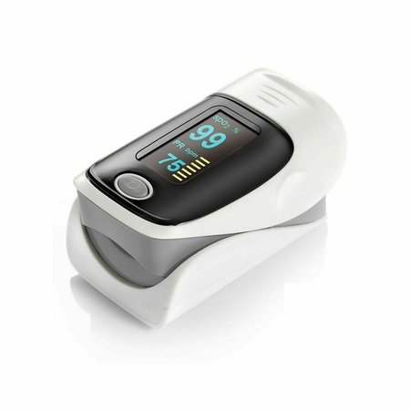 SANOXY Finger Pulse Oximeter Blood Oxygen SpO2 Monitor PR PI Respiratory Rate PPT-Health3-gry